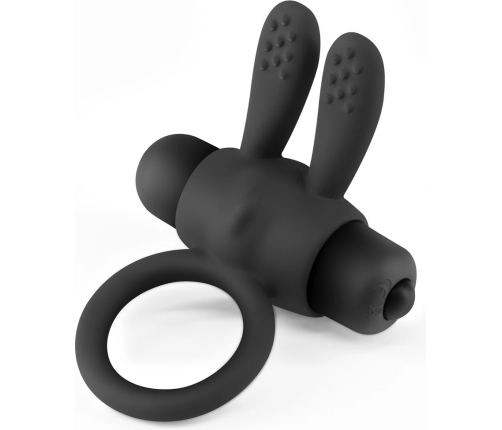 Crushious Pluto Silicone Ring with Vibrating Bullet Black 7.6cm