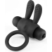 Crushious Pluto Silicone Ring with Vibrating Bullet Black 7.6cm