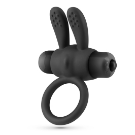 Crushious Pluto Silicone Ring with Vibrating Bullet Black 7.6cm Crushious Pluto Silicone Ring with Vibrating Bullet Black 7.6cm
