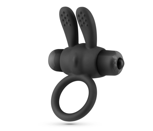 Crushious Pluto Silicone Ring with Vibrating Bullet Black 7.6cm