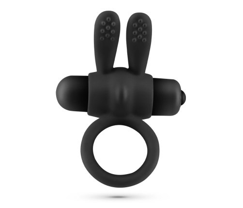 Crushious Pluto Silicone Ring with Vibrating Bullet Black 7.6cm