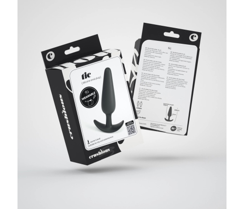 Crushious Tic Silicone Training Plug Small Black 8.5cm