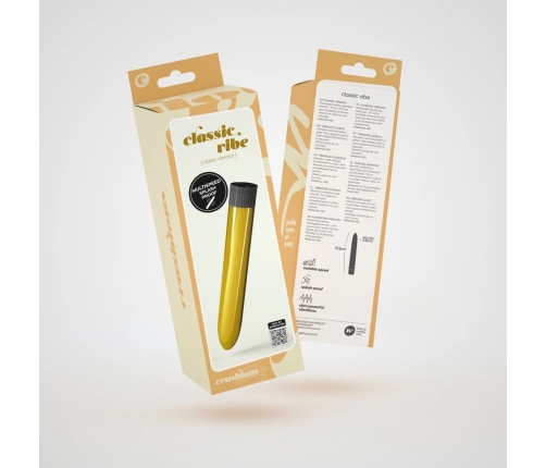 Crushious Classic Vibe Gold - Metallic Personal Wellness Device 17.5 cm