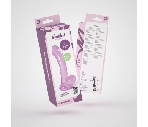 Crushious Hudini Flexible Intimate Device 17.5 cm Purple TPE Suction Base