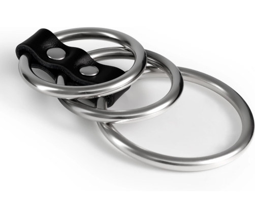 Crushious Saruman Metal Ring Set Silver - 3-Piece, Adjustable Sizes