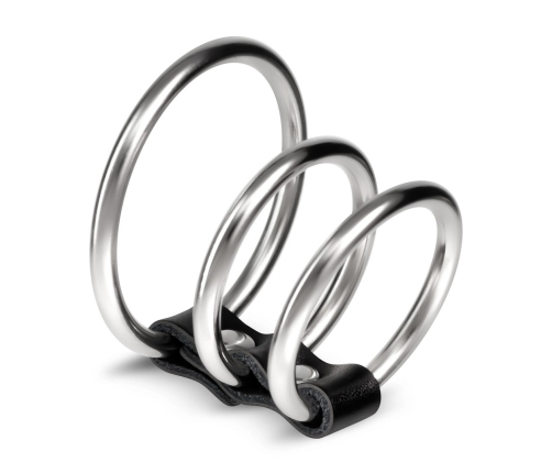 Crushious Saruman Metal Ring Set Silver - 3-Piece, Adjustable Sizes