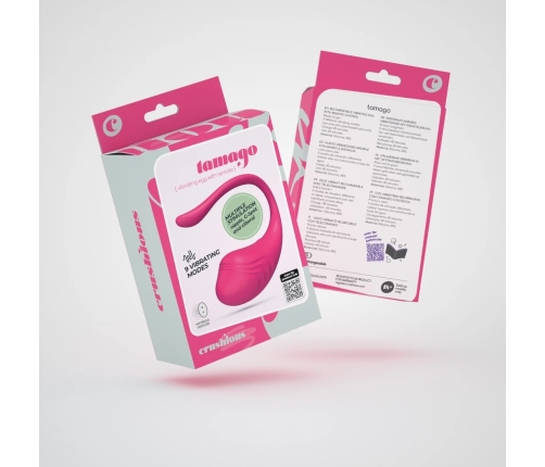 Crushious Tamago Pink - Rechargeable Wireless Intimate Egg, 9 Modes