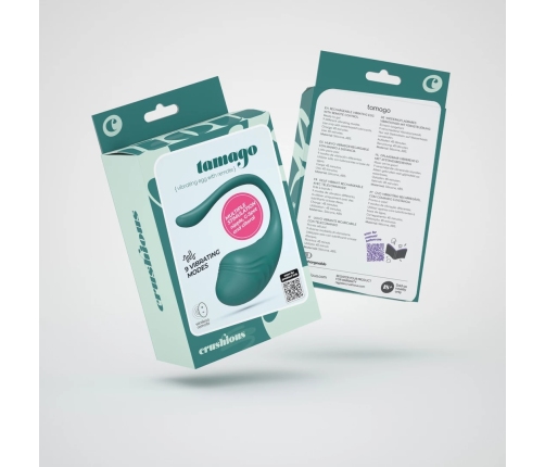 Crushious Tamago Wireless Vibrating Egg, Emerald, Rechargeable, 9 Modes