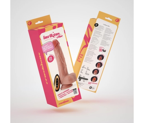 Crushious Inviktus Vibe Liquid Silicone Thrusting Intimate Device 23cm Flesh