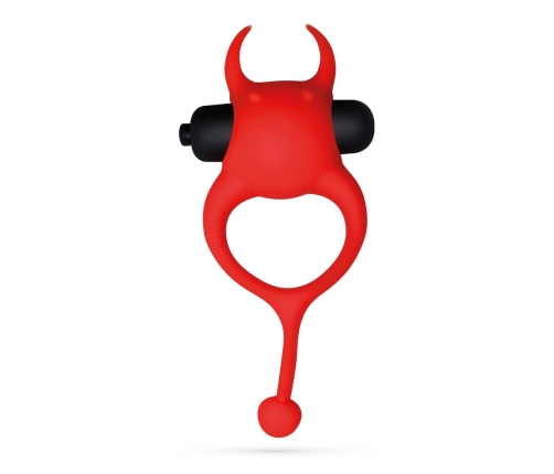 Crushious Daemon Vibrating Silicone Ring Red 10 Modes 12.5cm
