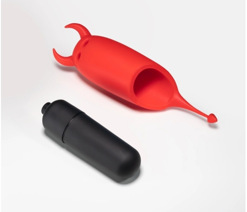 Crushious O-Pet Devil Vibrating Bullet Red 10 Modes Compact Design