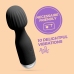 Crushious Wanderlust Mini Wand Massager Black 15cm USB Rechargeable