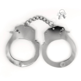 Crushious Lust Adjustable Metal Handcuffs Silver - Secure Lock System