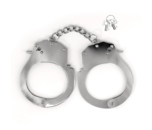 Crushious Lust Adjustable Metal Handcuffs Silver - Secure Lock System