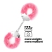 Crushious Spangle Adjustable Metal Handcuffs with Pink Plush Lining