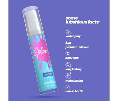 Splash Silicone Lubricant Gel 10ml - Long-Lasting Vegan Formula
