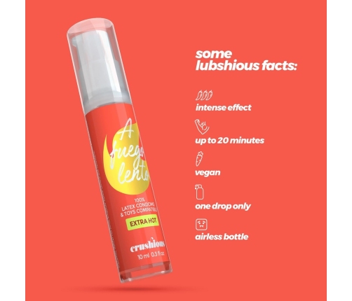 A Fuego Lento Warming Lubricant Gel 10ml - Vegan, Odourless, Airless Bottle