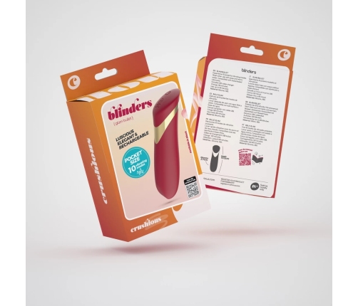 Crushious Blinders Rechargeable Mini Vibrating Device Red 10 Modes