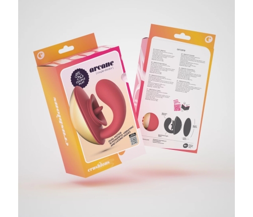 Crushious Arcane Intimate Stimulation Device Red/Gold Dual Motor 10cm