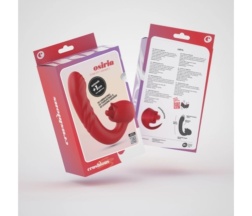 Crushious Osiria Thrusting & Licking Rose Intimate Machine Red 16cm