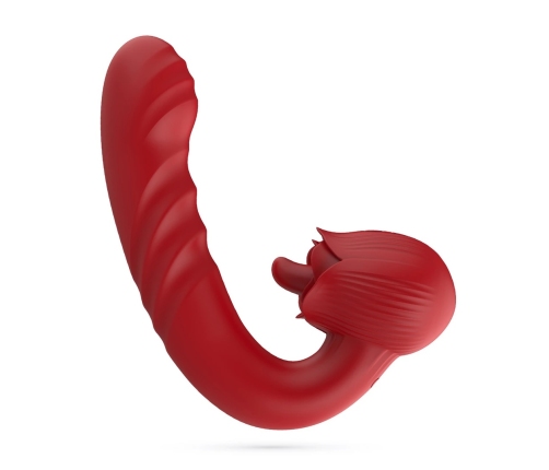 Crushious Osiria Thrusting & Licking Rose Intimate Machine Red 16cm