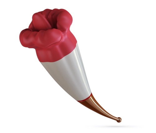 Jagger Double-Ended Vibrating Stimulator Red Silicone 19.5cm