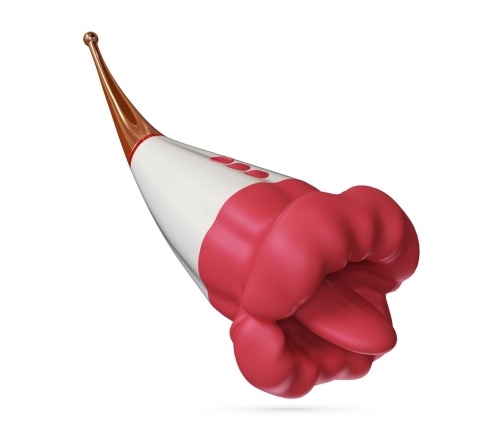 Jagger Double-Ended Vibrating Stimulator Red Silicone 19.5cm