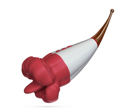 Jagger Double-Ended Vibrating Stimulator Red Silicone 19.5cm