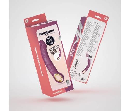 Magnus Bend Flexible Intimate Machine - 10 Modes, Purple, 22.5 cm