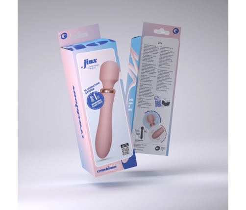 Crushious Jinx Dual Wand Massager Heated Silicone Rose Wine 21cm