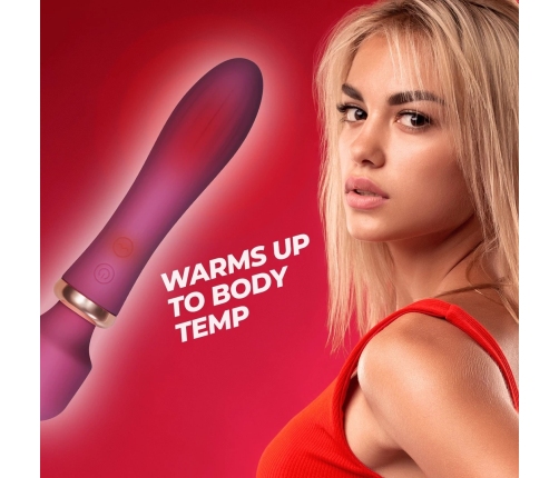 Crushious Jinx Dual Wand Massager Red Wine - Heating & 10 Modes, 21cm