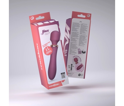Crushious Jinx Dual Wand Massager Red Wine - Heating & 10 Modes, 21cm