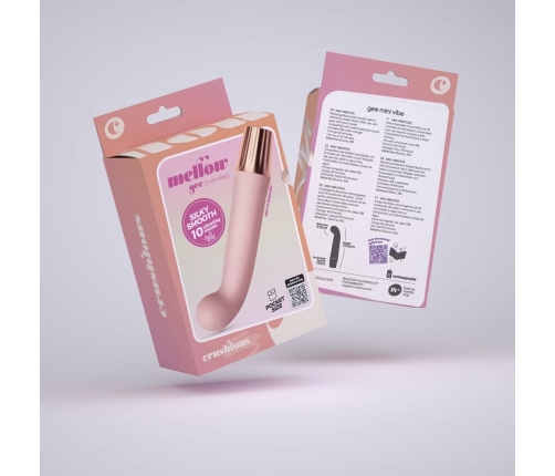 Crushious Mellow Gee Mini Intimate Massager Pink Silicone 13.5cm