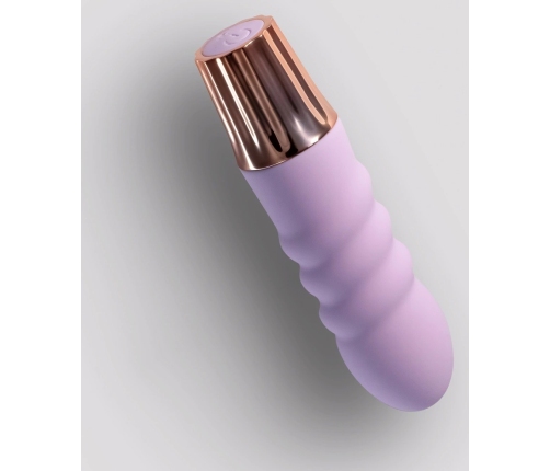 Crushious Mellow Bubbles Mini Vibrator Lavender 11cm Silicone USB