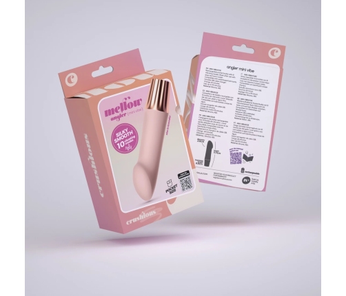 Crushious Mellow Angler Mini Vibrating Device Pink 10 Modes Compact Size