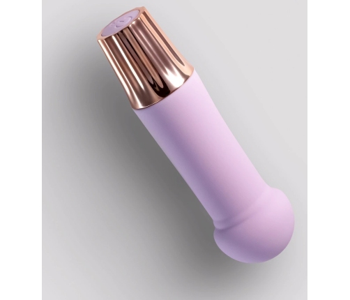 Crushious Mellow Puff Mini Wand - Lavender, 10 Vibration Modes, 11 cm