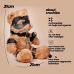 Crushious Crushito Plush Bear 31cm Black - Decorative Collectible with Harness