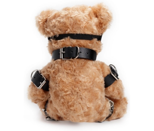 Crushious Crushito Plush Bear 31cm Black - Decorative Collectible with Harness