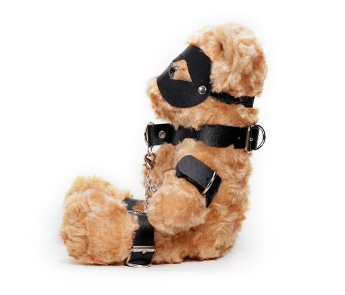 Crushious Crushito Plush Bear 31cm Black - Decorative Collectible with Harness
