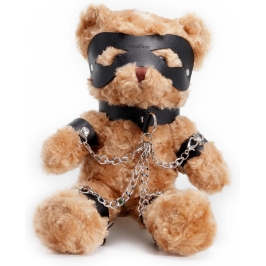 Crushious Crushito Plush Bear 31cm Black - Decorative Collectible with Harness