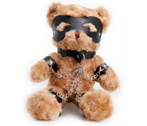 Crushious Crushito Plush Bear 31cm Black - Decorative Collectible with Harness