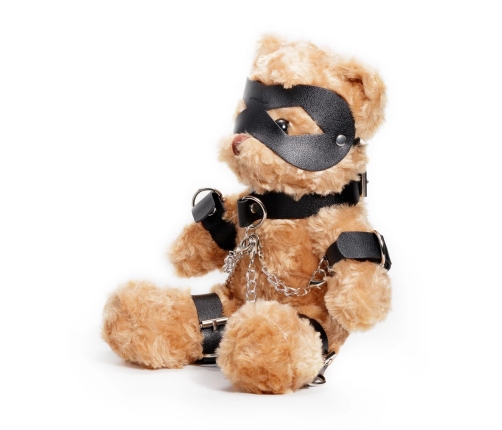 Crushious Crushito Plush Bear 31cm Black - Decorative Collectible with Harness
