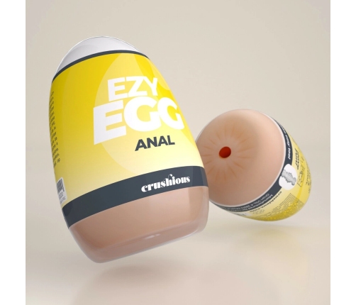 Crushious Ezy Egg Intimate Device Yellow - Compact Textured System