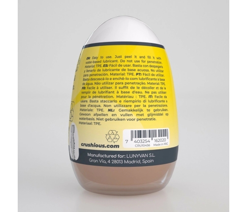 Crushious Ezy Egg Intimate Device Yellow - Compact Textured System