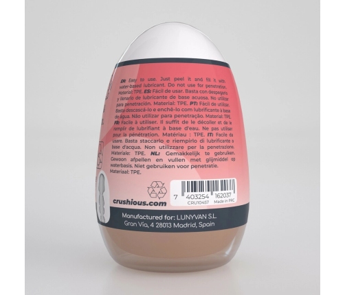 Crushious Ezy Egg Red - Compact Intimate Device with Textured Interior