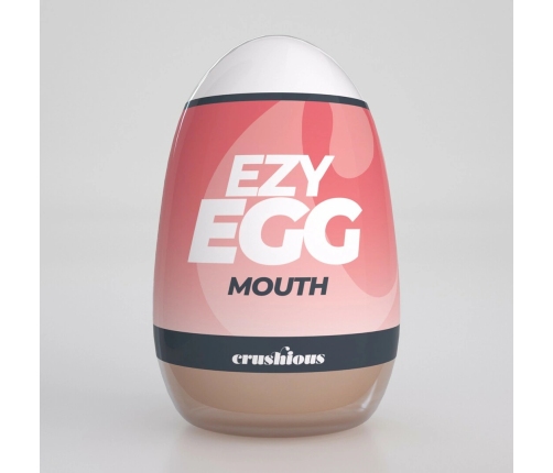 Crushious Ezy Egg Red - Compact Intimate Device with Textured Interior