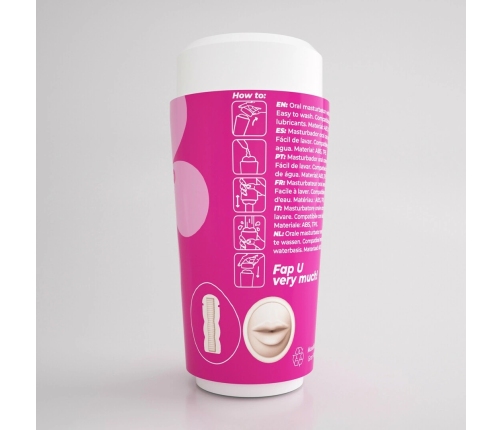 Crushious Fappucino Sweet Kiss Intimate Cup Pink TPE/ABS Compact Model