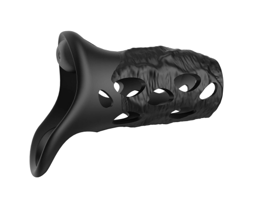 Crushious Batiatus Silicone Vibrating Support Ring Black 9 Modes 12cm