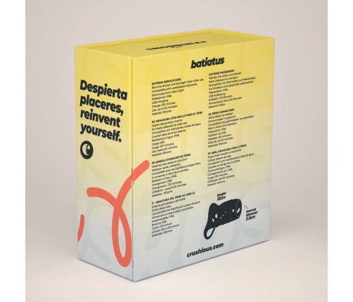 Crushious Batiatus Silicone Vibrating Support Ring Black 9 Modes 12cm