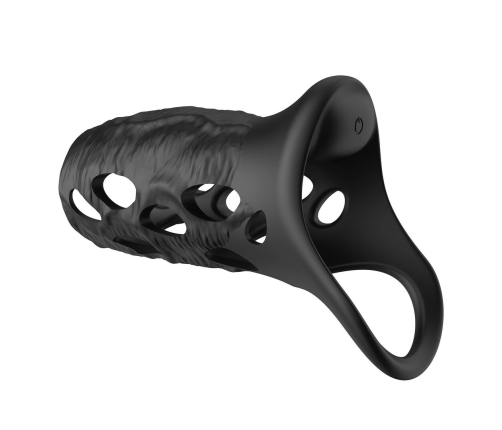 Crushious Batiatus Silicone Vibrating Support Ring Black 9 Modes 12cm